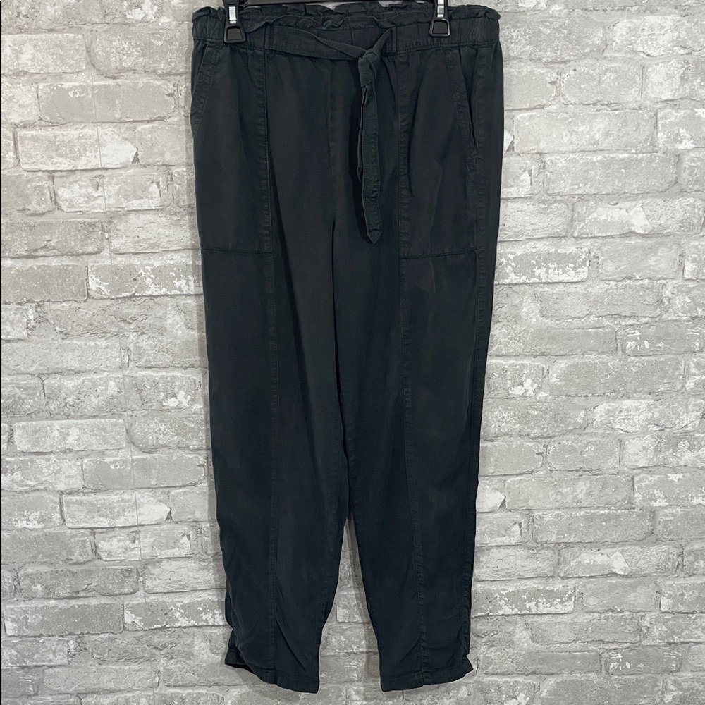 Aerie Charcoal High Waisted Tie-Waist Pants